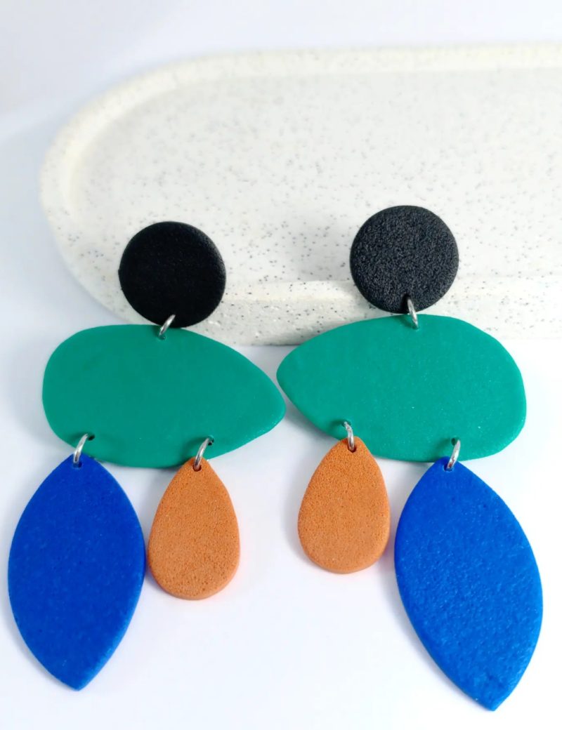 Boho Earrings Σκουλαρίκια από πολυμερικό πηλό