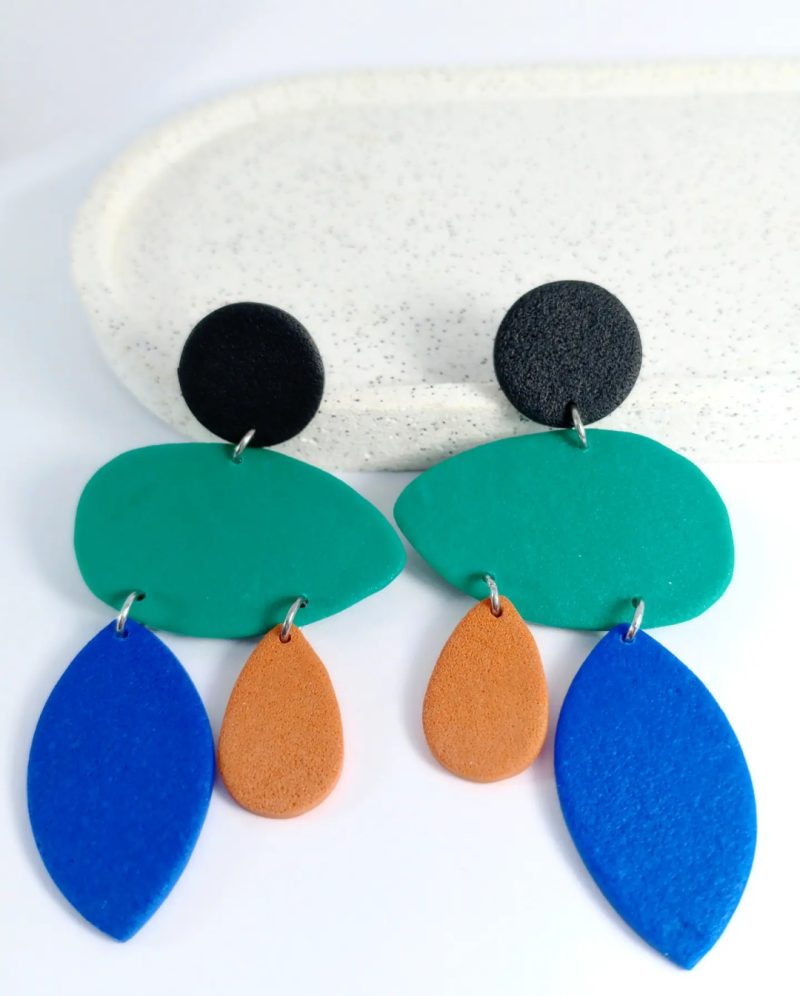 Boho Earrings Σκουλαρίκια από πολυμερικό πηλό