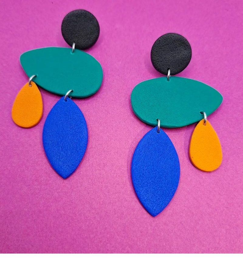 Boho Earrings Σκουλαρίκια από πολυμερικό πηλό