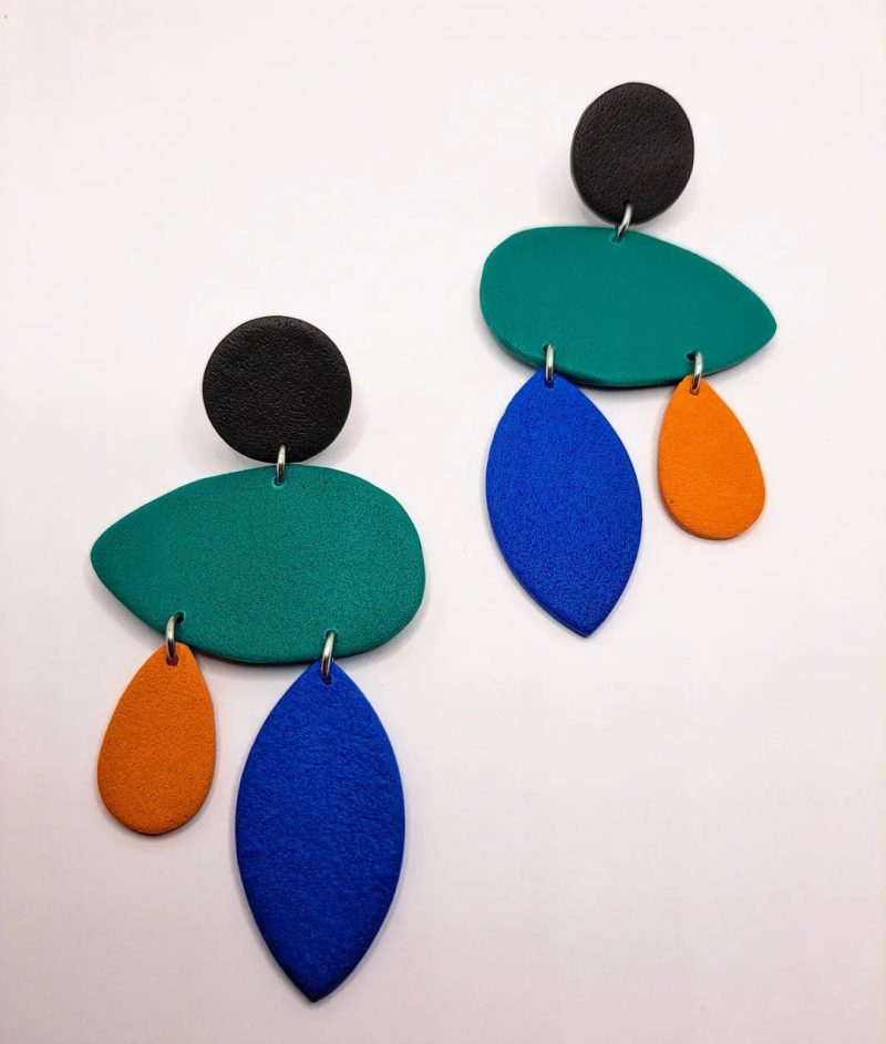 Boho Earrings Σκουλαρίκια από πολυμερικό πηλό