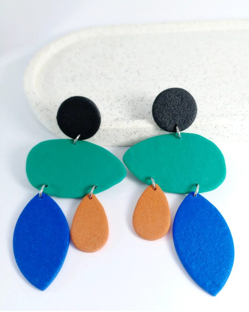 Boho Earrings Σκουλαρίκια από πολυμερικό πηλό