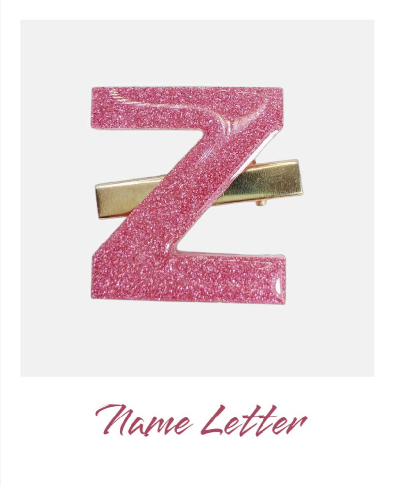 Name Letter ''Z'' Μπαρέτα μαλλιών από υγρό γυαλί. (Αντιγραφή)